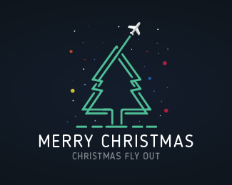 圣诞树logo设计