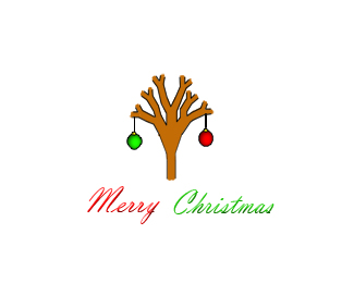 圣诞树logo设计